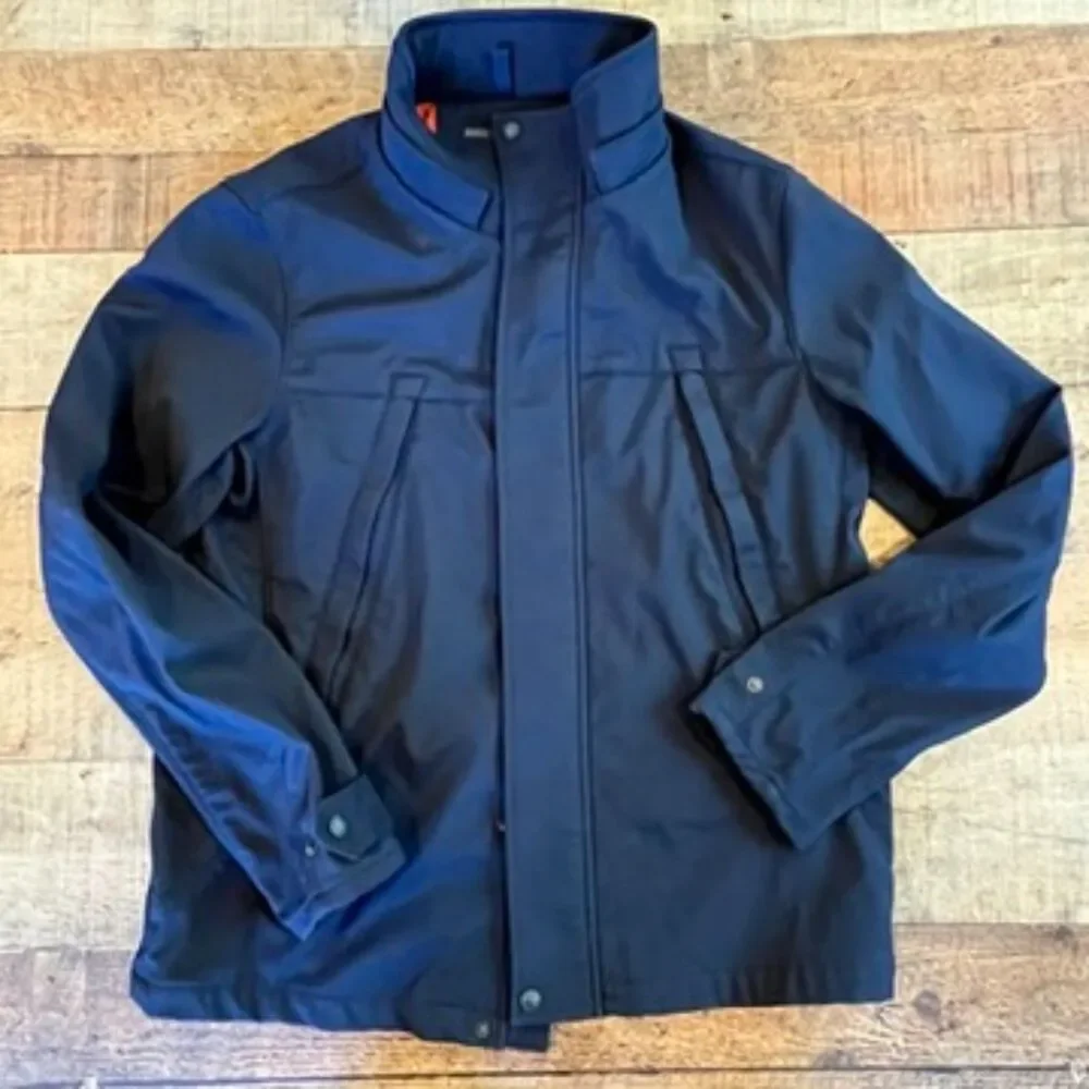 Banana Republic Navy Blue Men's Jacket Coat Zip/Snap Front Medium